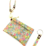 🎀リールキー付きパスケース🎀Liberty ❤️キーホルダーのおまけ付き❤️ キーケース　パスモケース　IDホルダー