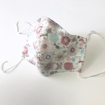 ☆ 大人用フィルターポケット付・ワイヤー入り花×鳥柄立体マスク☆