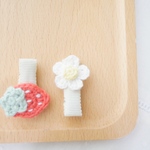 《2個set》🍓いちごとお花のヘアピン🌼