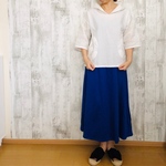 白キャンバスリネンcottonレースパーカープルオーバー