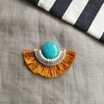～再販～ ポニーフック  ターコイズ ネイティブ 刺繍