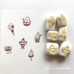 アイスクリームのはんこ6点セット