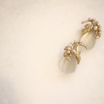 ピアス　or  イヤリング /ヴィンテージアクセサリー/ヴィンテージ アクセサリー ブライダルアクセサリー /ウェディングアクセサリー/flua  ／フロストガラス