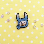 ブローチ「バイキンおじさん、青」