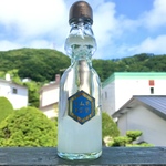 ラムネ天気管（金蓋・空色蜻蛉玉）