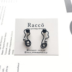 onyx＋abstract pierce ステンレスピアス