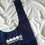文鳥　マルシェバッグ（Lサイズ）　navy
