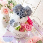 シュナウザー   プリザーブドフラワー 