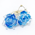 クリームソーダなお花のピアス