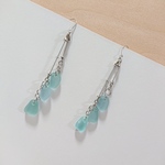 シーグラス トリロジー ピアス サイダー ブルー