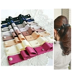 パールで留めるシンプルリボンのマスクフック(マスクバンド)（M)　クリップ付き