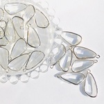 【6p】ガラスチャーム　シルバー　滴