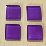 B品 PURPLE CLEAR SQUARE CABOCHONS