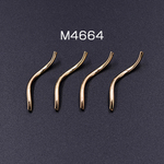 送料無料 20個 メタルパイプ ツイスト 2×30mm ゴールド【20ヶ】 M4664