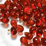 【20個】チェコ製のドロップビーズ （ ブラッディマリー）