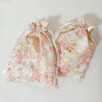 再再再販♡名入れ刺繍も可能な【リバーシブル巾着】リバティ×チェリー 小　