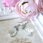 ・クリアカットガラスのピアス　＃595