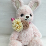 ハンドメイド　大きなメルヘンウサギ🐰ちゃんあみぐるみ　再販不可