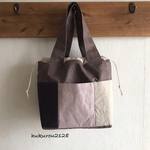 SALE♡リネンの肩に掛けれる6つポケット巾着トートバッグ♡4色