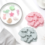 E-016 ☆3000円以上送料無料☆ シェル 貝 魚 イルカ ヒトデ シリコンモールド 海の生き物  レジン クレイケーキ アロマワックスサシェ サシェ アロマストーン