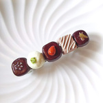 【受注販売】チョコレートのバレッタ（大）