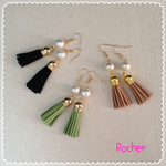 【再販】 秋冬パールタッセルピアス