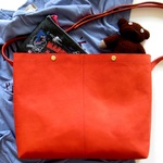 BIG SACOCHE red　本革製  ビッグサコッシュ