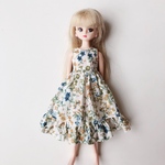 リカちゃん　服　ワンピース　ロングフレア　オフホワイト