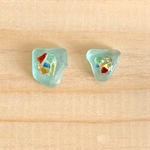 72.小樽シーグラス×琉球ガラスの南北夢のコラボ！真夏のキラキラピアスイヤリング