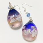 雲レジン☆黄昏時の空たまご①☆ピアス