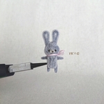 YK✽G　ミニミニうさぎさん 薄グレー（ジョイントなし）
