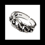 silver925【W chain RING】﻿シルバー チェーン シンプル ユニセックス  ゴシック 病みかわいい ヴィンテージ  アンティーク  リング