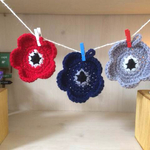北欧風お花のアクリルたわし