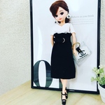 送料無料♡リカちゃん服♡黒ベルト付きハイウエストスカート♡単品♡リアルクローズ  