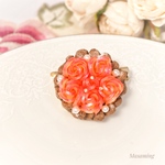 ゆめみるアップルローズのブローチ