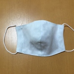 夏用立体マスク（大人用Ｍサイズ)  水玉ブルー