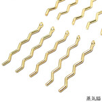 ジグザグ スティックチャーム ゴールド 10個【ピアス イアリング素材】