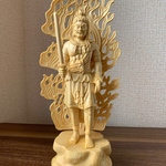仏像　木彫　不動明王像　檜木