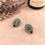 ビーズ刺繍˙ᴥ˙ビジューがキラキラ夏色ピアス