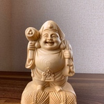 仏像　木彫　大黒天像　檜木