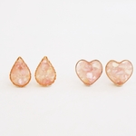 ピンク バブルピアス［イヤリングに変更可］