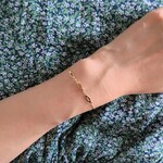 ひし形のシンプル　ブレスレット（長さ変更可）