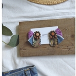 ウッドビーズ刺繍