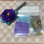 6匁羽二重帯留め牡丹紫キット