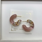 グラデーションフープ【pink】ピアス