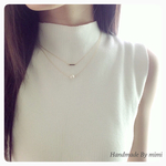 Mini stick & Cottonpearl Necklace