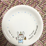 うさぎさんのはっちゃけバースデー皿