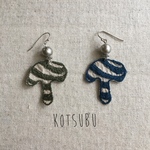 polkaとコットンパールのピアス＊ミナペルホネン  