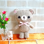 19cm くまのぬいぐるみ(チャコールブラウン)