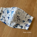 Floral Eve 夏のおとなのリバティマスク  涼感加工ダブルガーゼ使用　ノーズワイヤーオプションあり